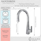 Lulani Santorini Brushed Stainless Steel 1.8 GPM 360 Degree Swivel Spout Pull-Down Faucet