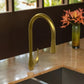 Lulani Yasawa Brushed Gold 1.8 GPM Single Handle 2-Function Pull-Down Spray Head 360 Swivel Spout Faucet With Baseplate