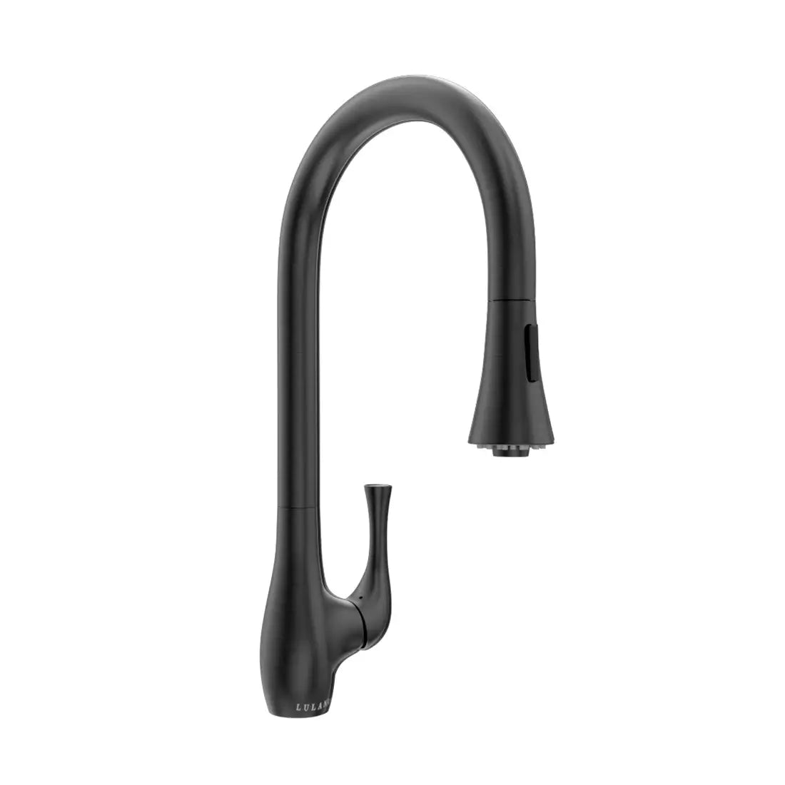 Lulani Yasawa Gun Metal 1.8 GPM Single Handle 2-Function Pull-Down Spray Head 360 Swivel Spout Faucet With Baseplate