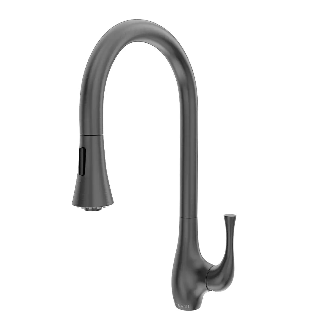 Lulani Yasawa Gun Metal 1.8 GPM Single Handle 2-Function Pull-Down Spray Head 360 Swivel Spout Faucet With Baseplate