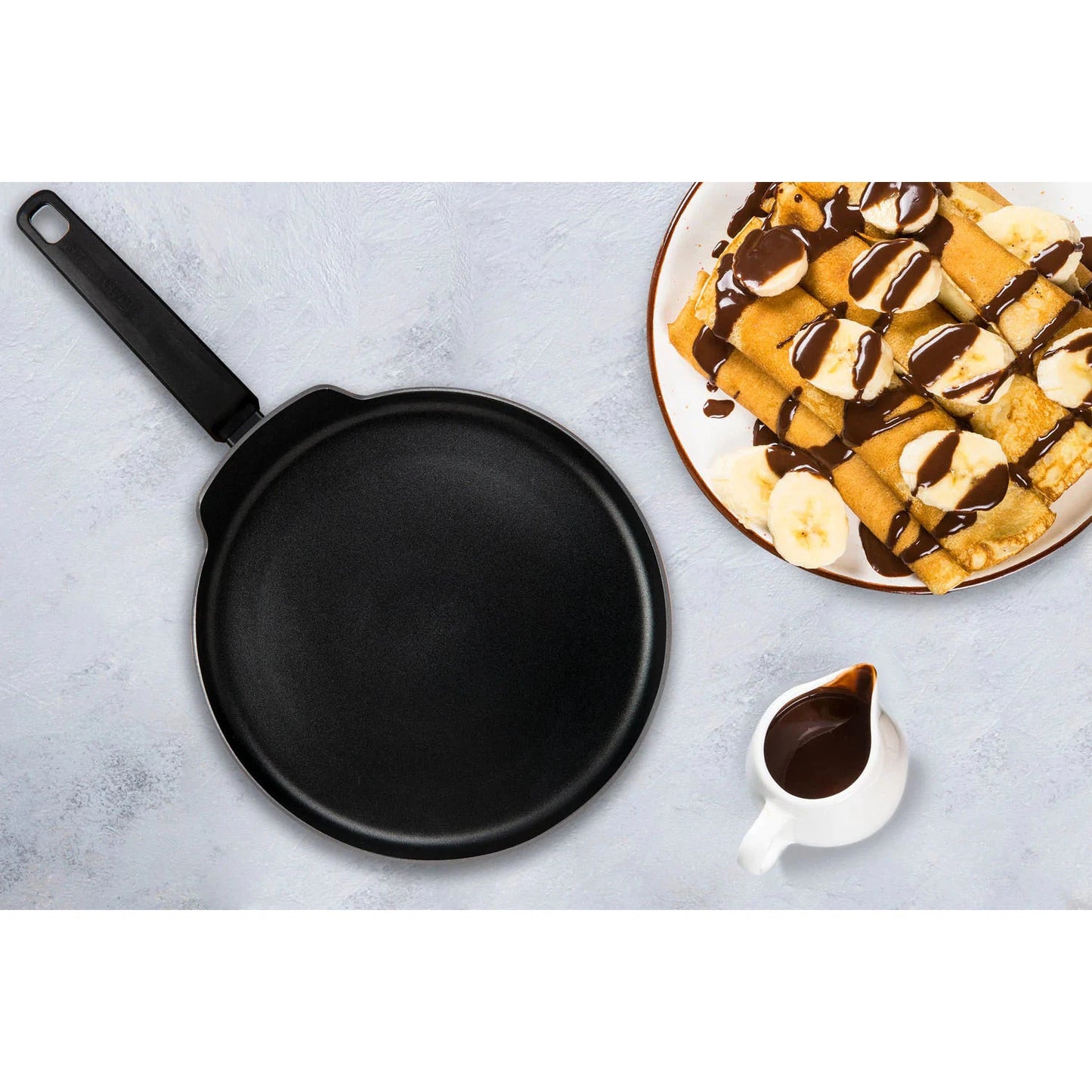 MASTERPAN Classico Series 11” Crepe Pan, Non-stick Aluminum Cookware With Bakelite Handle