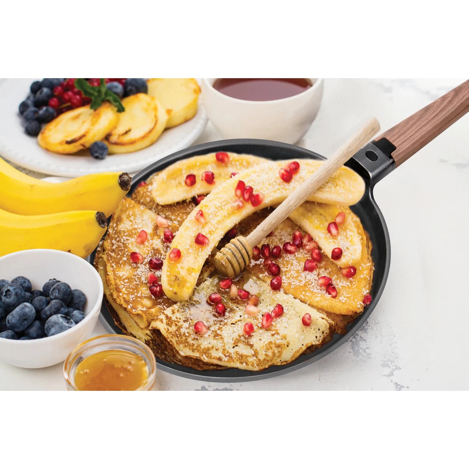 MASTERPAN Designer Series 11” Crepe Pan Non-stick Cast Aluminum With Soft Touch Handle