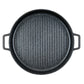 MASTERPAN Innovative Series 12” Black Stovetop Oven Grill Pan With Heat-in Steam-Out Lid, Non-stick Cast Aluminum