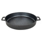 MASTERPAN Innovative Series 12” Black Stovetop Oven Grill Pan With Heat-in Steam-Out Lid, Non-stick Cast Aluminum