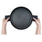 MASTERPAN Innovative Series 12” Black Stovetop Oven Grill Pan With Heat-in Steam-Out Lid, Non-stick Cast Aluminum