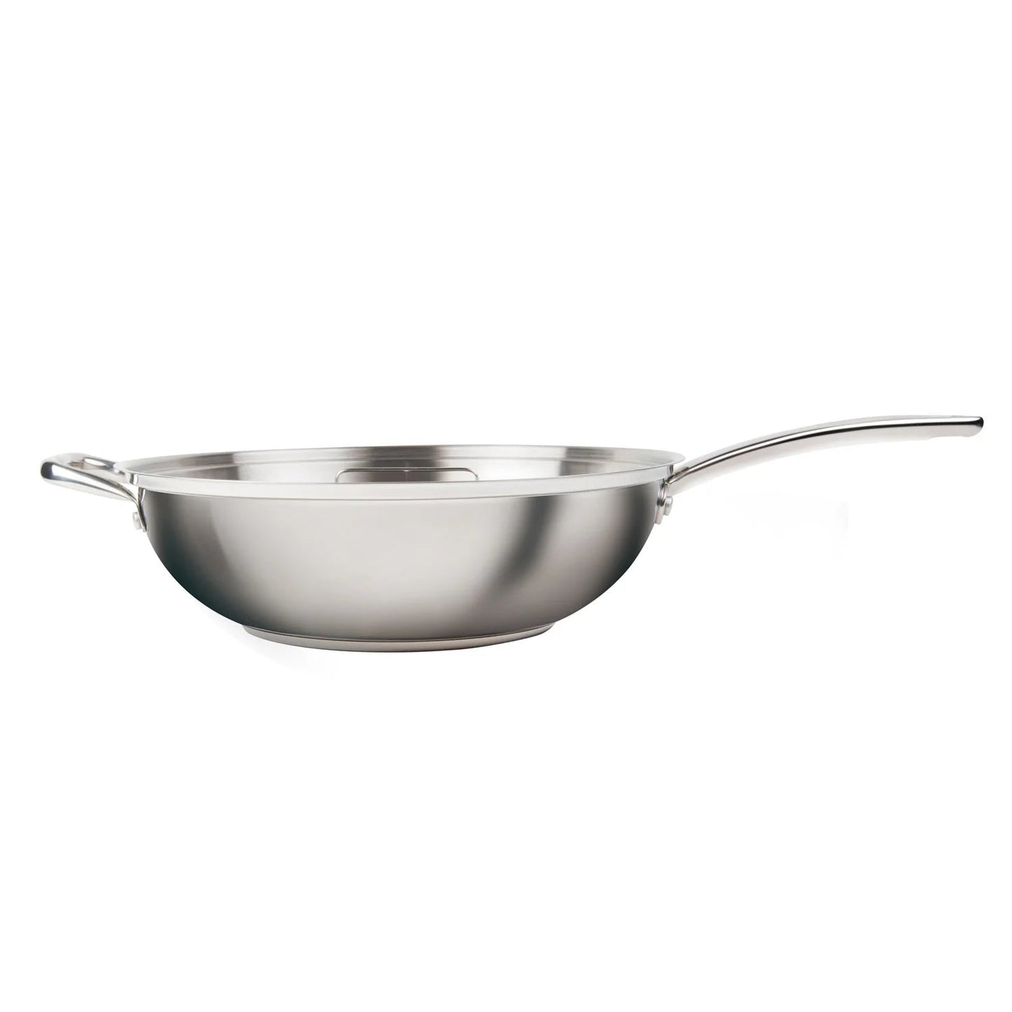 MASTERPAN Innovative Series 13” Stovetop Multi-Use 4-in-1 Smoker Wok Stainless Steel