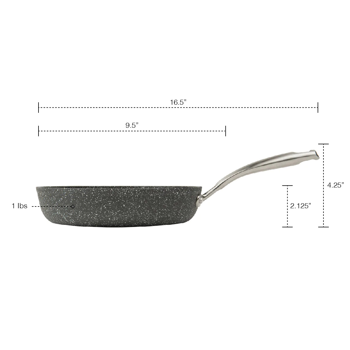 MASTERPAN Premium Series 10” Fry Pan and Skillet Non-stick Cast Aluminum Granite Look Finish