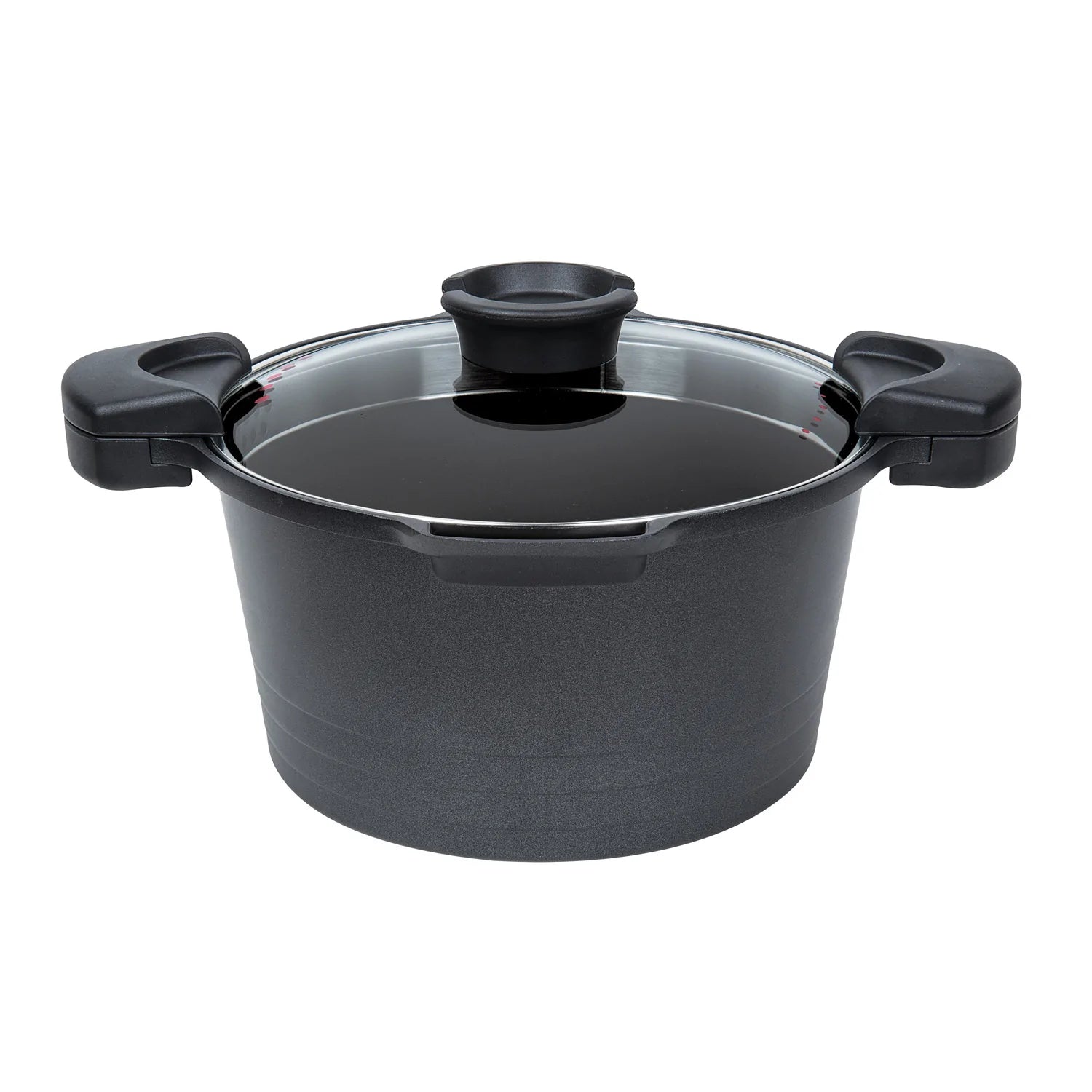 MASTERPAN Premium Series 9” 5 QT. Stock N’ Pasta Pot With Easy Pour Strainer Glass Lid