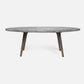 Made Goods Alder 72" x 42" Oval Gray Stained Oak Dining Table