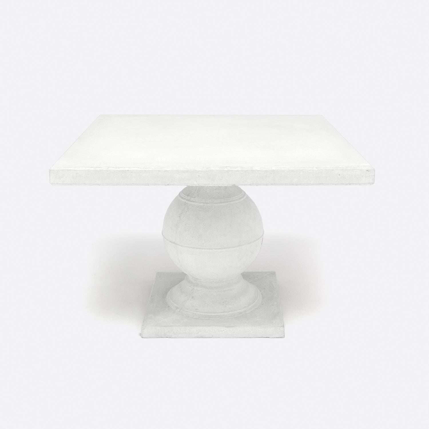 Made Goods Cyril 40" x 40" x 30" White Plaster Reconstituted Stone Dinning Table With Square Table Top