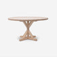 Made Goods Dane 54" x 30" White Cerused Oak Dinning Table With Round White Cerused Oak Table Top