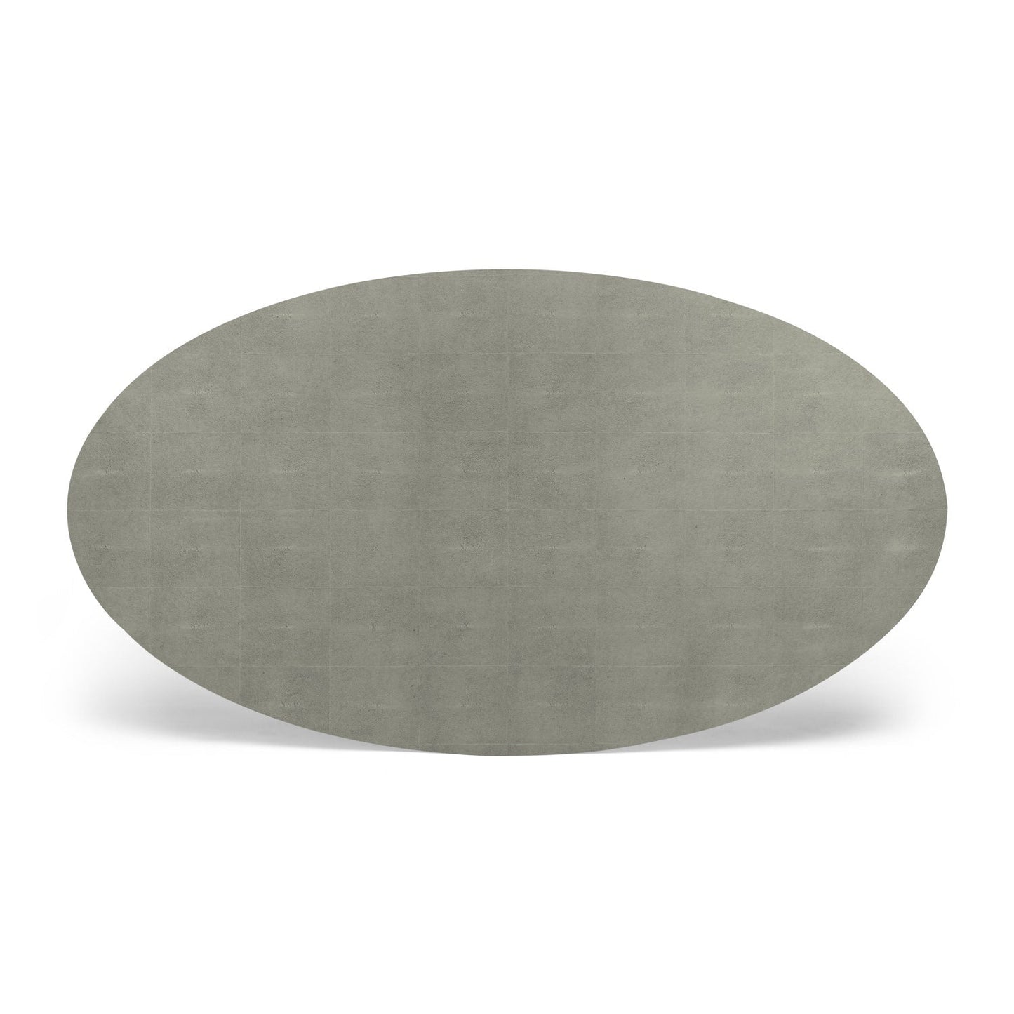 Made Goods Dane 96" x 44" x 30" White Cerused Oak Dinning Table With Oval Castor Gray Vintage Faux Shagreen Table Top