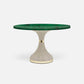 Made Goods Elis 72" x 30" Sand Realistic Faux Shagreen Dinning Table With Round Emerald Shell Table Top