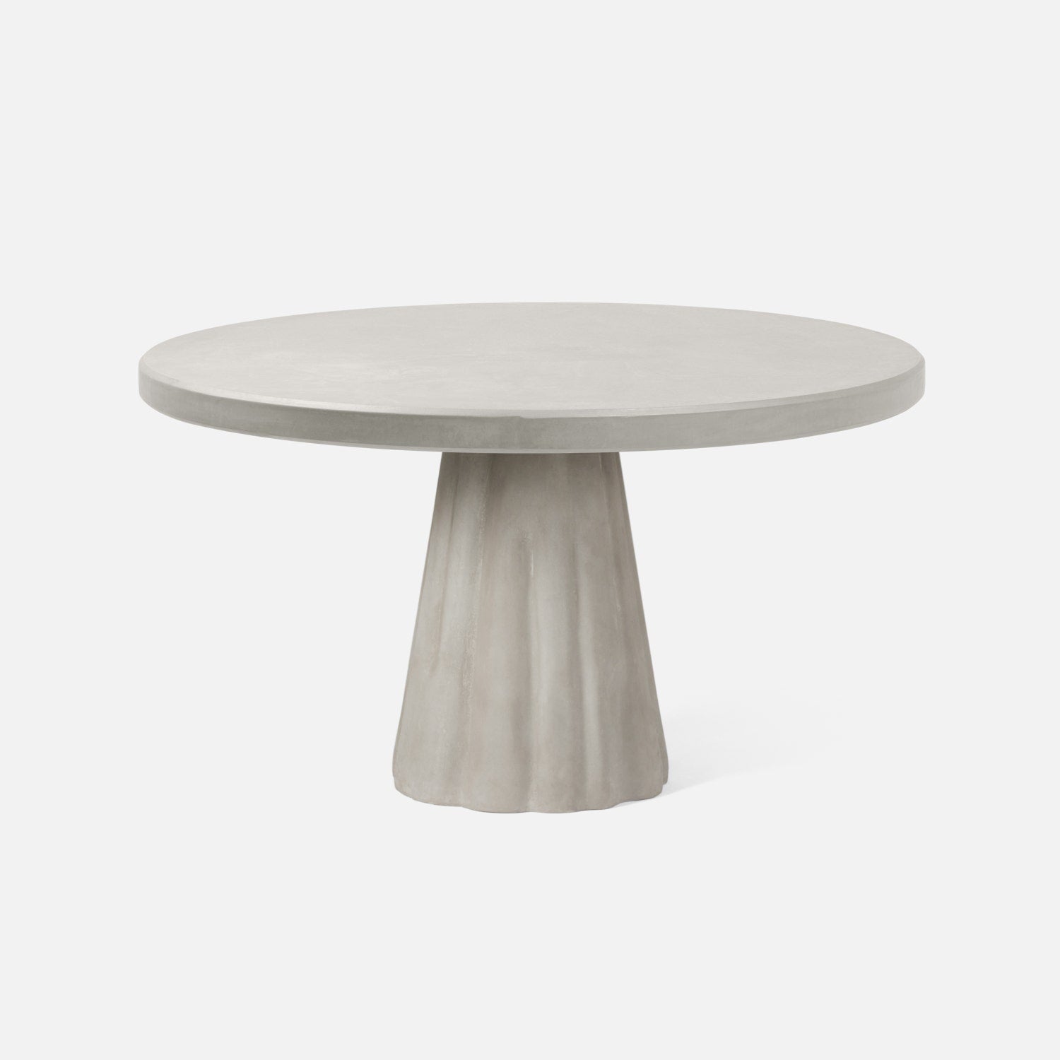 Made Goods Grady 48" x 30" Light Gray Reconstituted Stone Dinning Table With Round Table Top