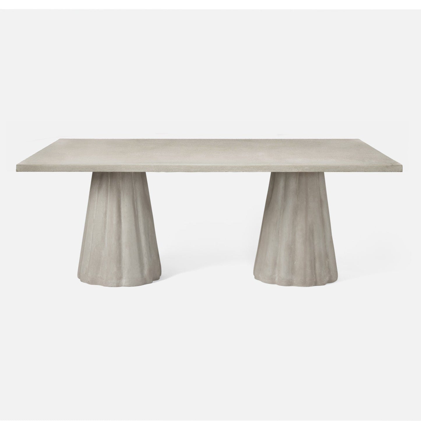 Made Goods Grady 72" x 42" x 30" Light Gray Reconstituted Stone Dinning Table With Rectangle Table Top