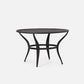 Made Goods Hadley 48" x 30" Black Mesh Metal Dinning Table With Round Table Top