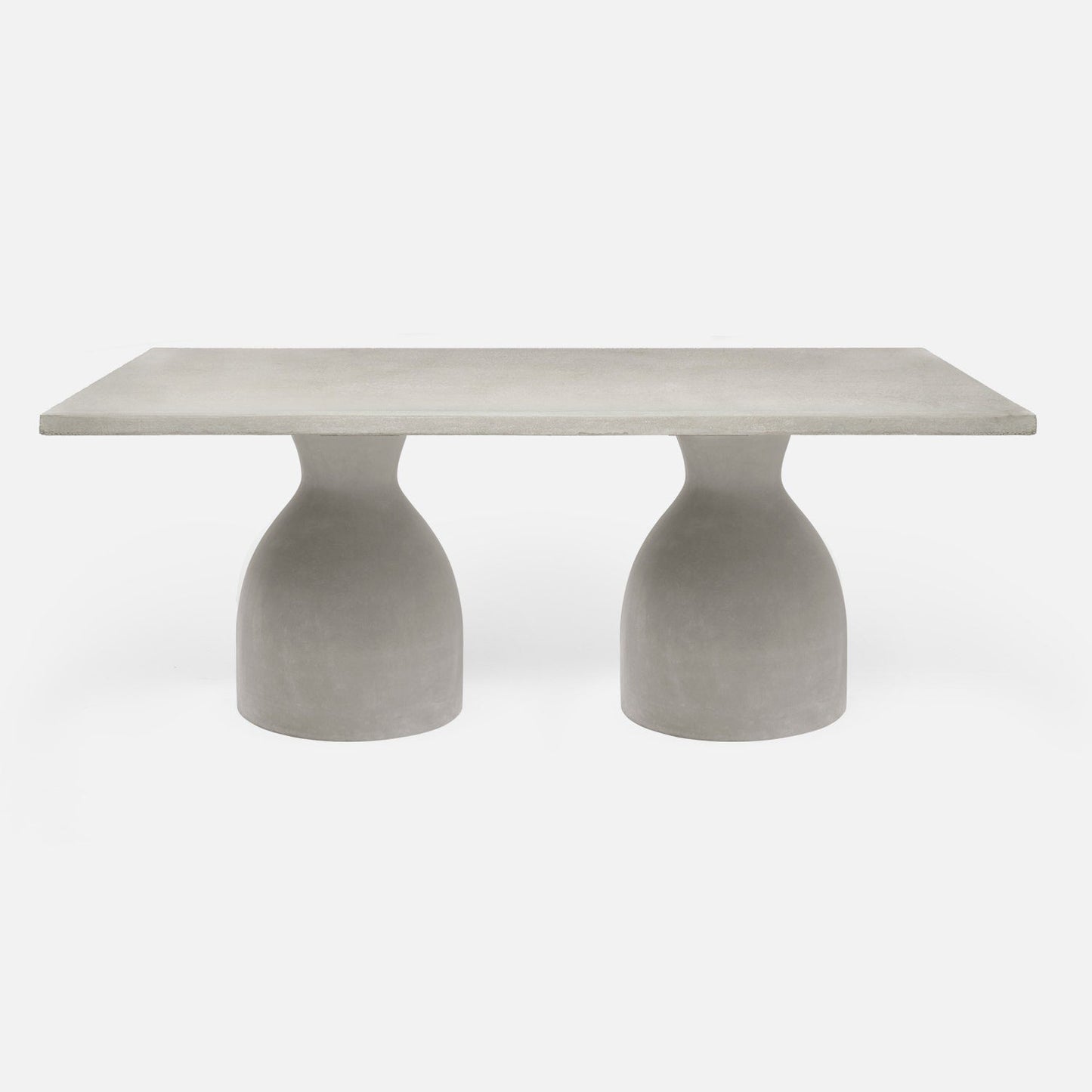 Made Goods Irving 110" x 42" x 30" Light Gray Reconstituted Stone Dinning Table With Rectangle Table Top