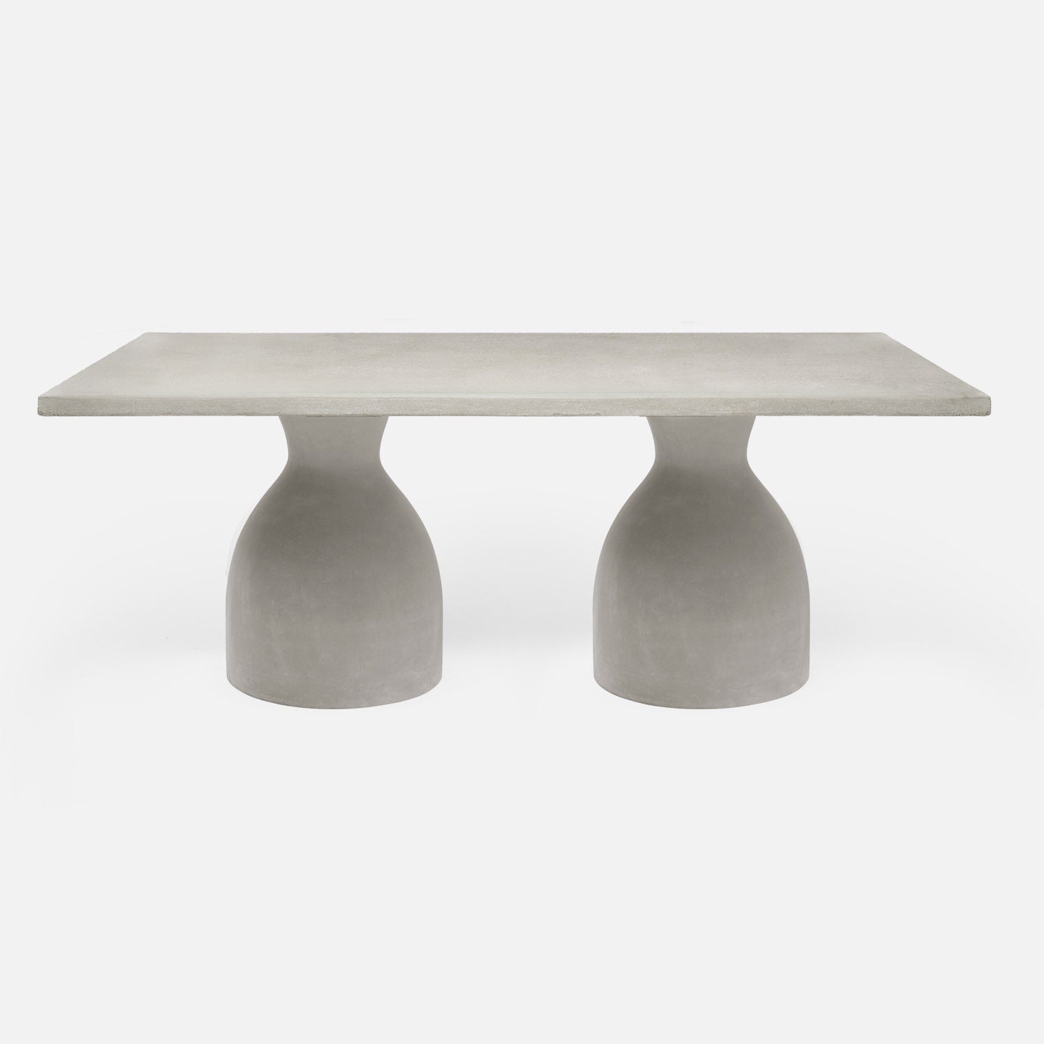 Made Goods Irving 110" x 42" x 30" Light Gray Reconstituted Stone Dinning Table With Rectangle Table Top