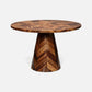 Made Goods Jada 48" x 30" Natural Banana Bark Dinning Table With Round Table Top