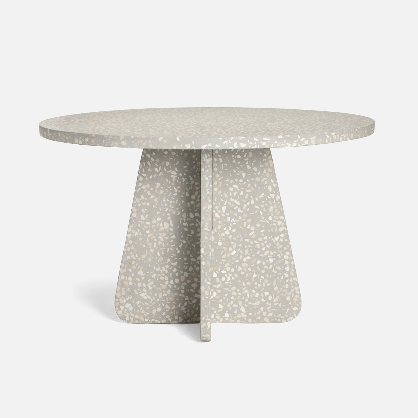 Made Goods Juliette 47" x 30" Natural Mix/Gray Reinforced Terrazzo Dinning Table With Round Table Top
