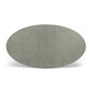 Made Goods Leighton 96" x 44" x 30" Polished Gold Steel Dinning Table With Oval Castor Gray Vintage Faux Shagreen Table Top