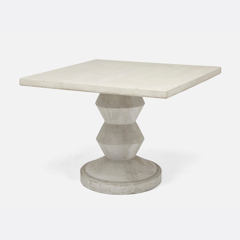 Made Goods Montgomery 40" x 40" x 30" Light Gray Reconstituted Stone Dinning Table With Square Table Top
