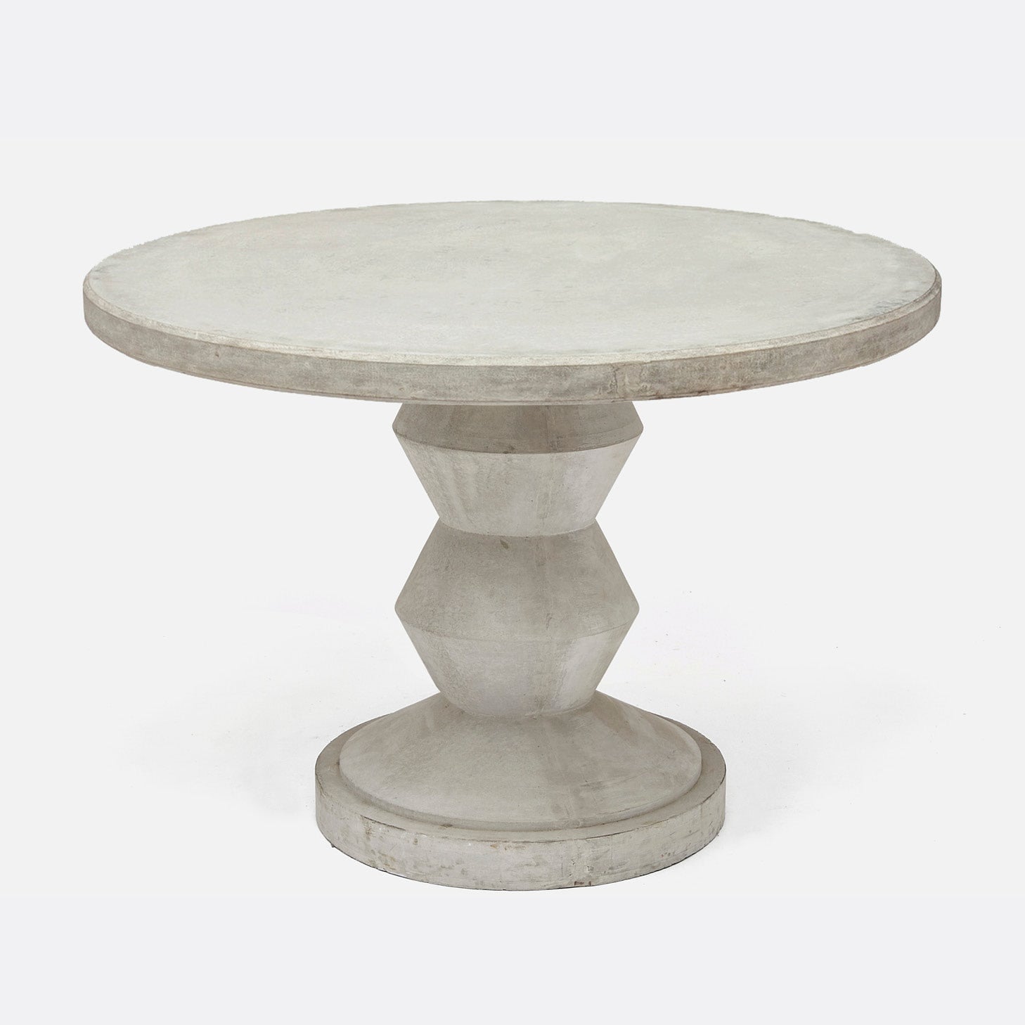 Made Goods Montgomery 48" x 30" Light Gray Reconstituted Stone Dinning Table With Round Table Top