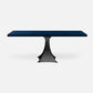 Made Goods Noor 72" x 40" x 30" Bumpy Black Iron Dinning Table With Rectangle Zinc Metal Table Top
