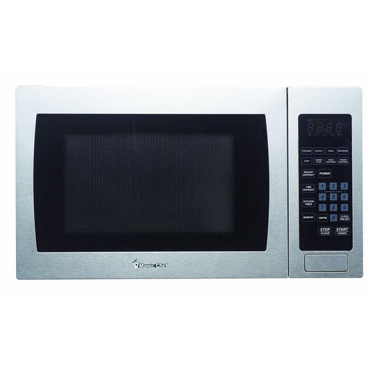 Magic Chef 19" W x 11" H Silver Countertop Microwave Oven