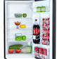 Magic Chef 19" W x 33" H 3.2 CU. Ft. Capacity Platinum Steel Mini Refrigerator