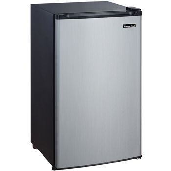 Magic Chef 19" W x 33" H 3.5 CU. Ft. Capacity Stainless Steel Finish Mini Refrigerator