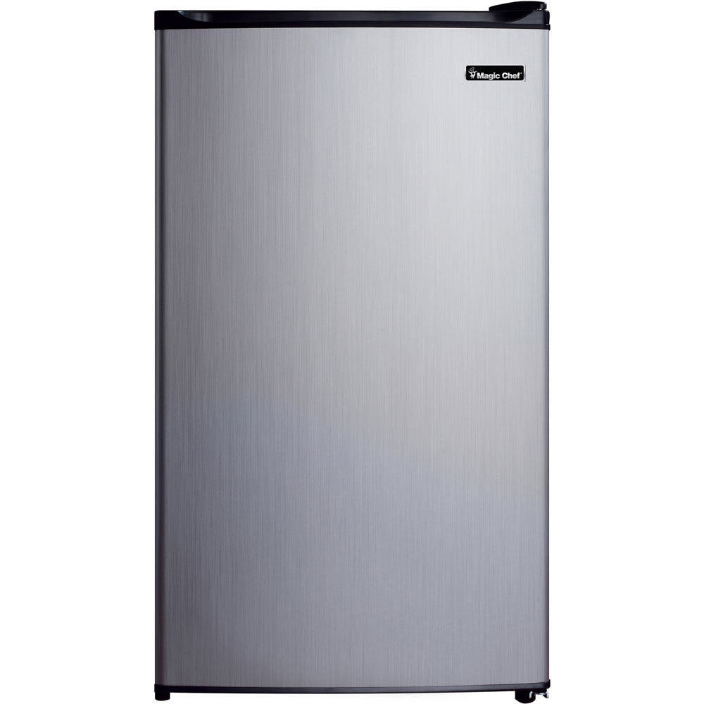 Magic Chef 19" W x 33" H 3.5 CU. Ft. Capacity Stainless Steel Finish Mini Refrigerator