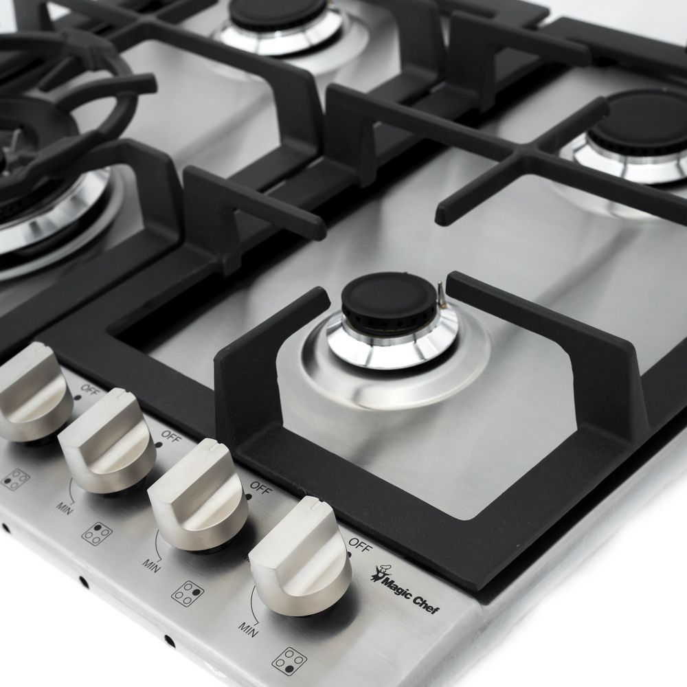 Magic Chef 24" Stainless Steel Built-In Gas Cooktop