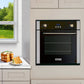 Magic Chef 24" Stainless Steel Mirrored Glass Exterior Built-In Wall Oven