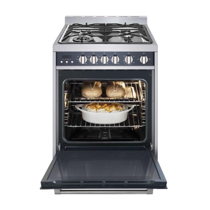 Magic Chef 24" Stainless Steel Mirrored Glass Exterior Freestanding Gas Range