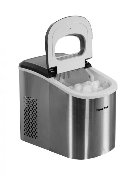 Magic Chef 27-Lb. Stainless Steel Portable Countertop Ice Maker