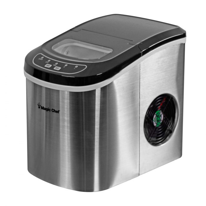 Magic Chef 27-Lb. Stainless Steel Portable Countertop Ice Maker