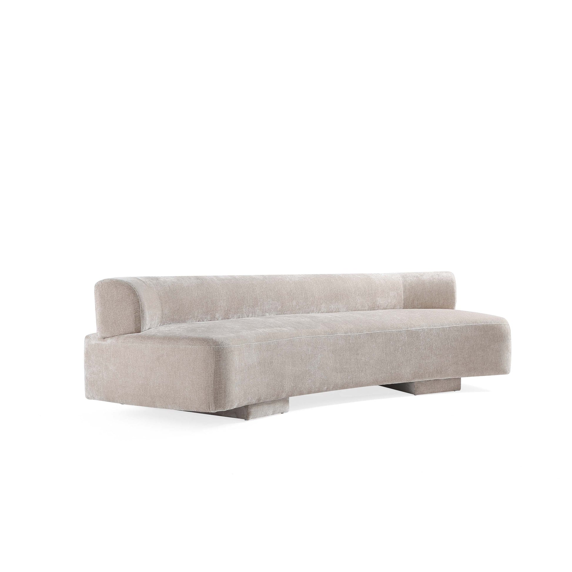 Manhattan Comfort 2-Piece Beige Modern Verandah Chenille 112" & 91" Sofas