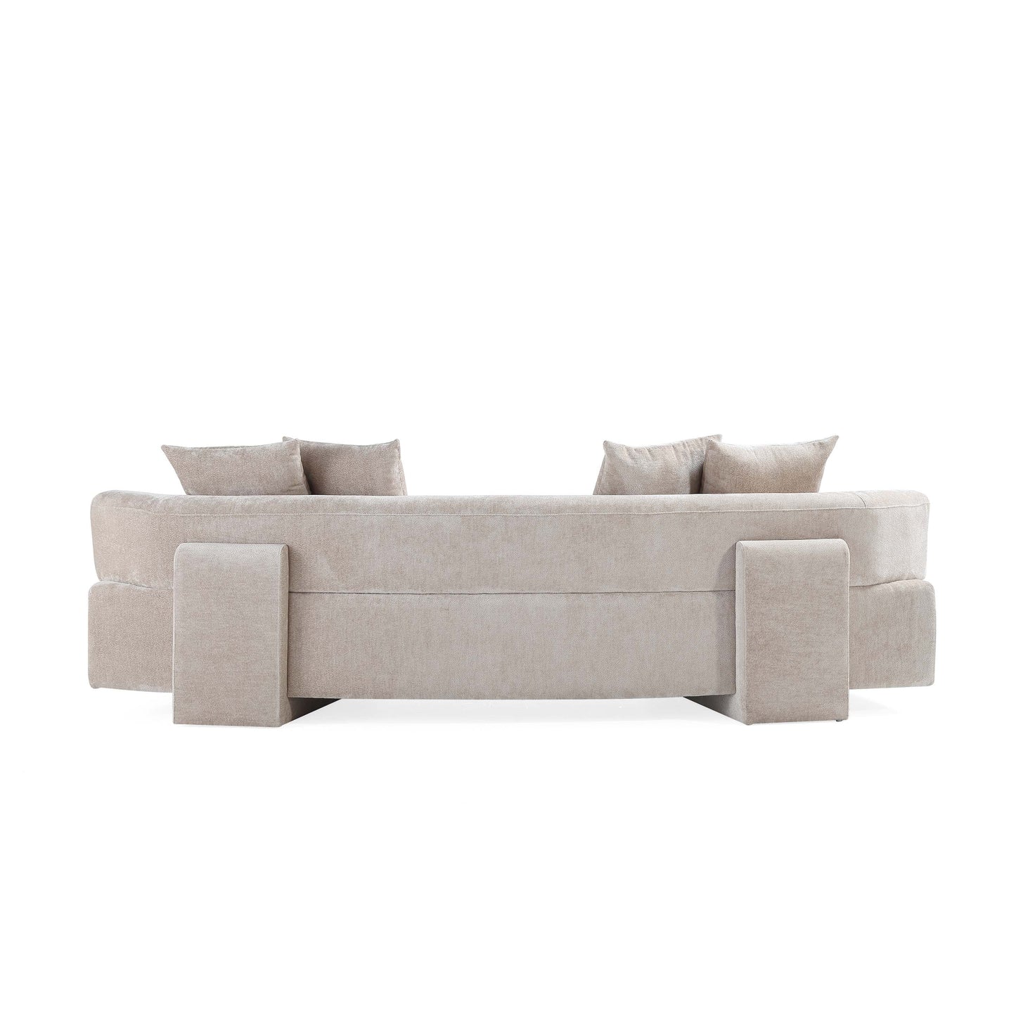 Manhattan Comfort 2-Piece Beige Modern Verandah Chenille 112" & 91" Sofas