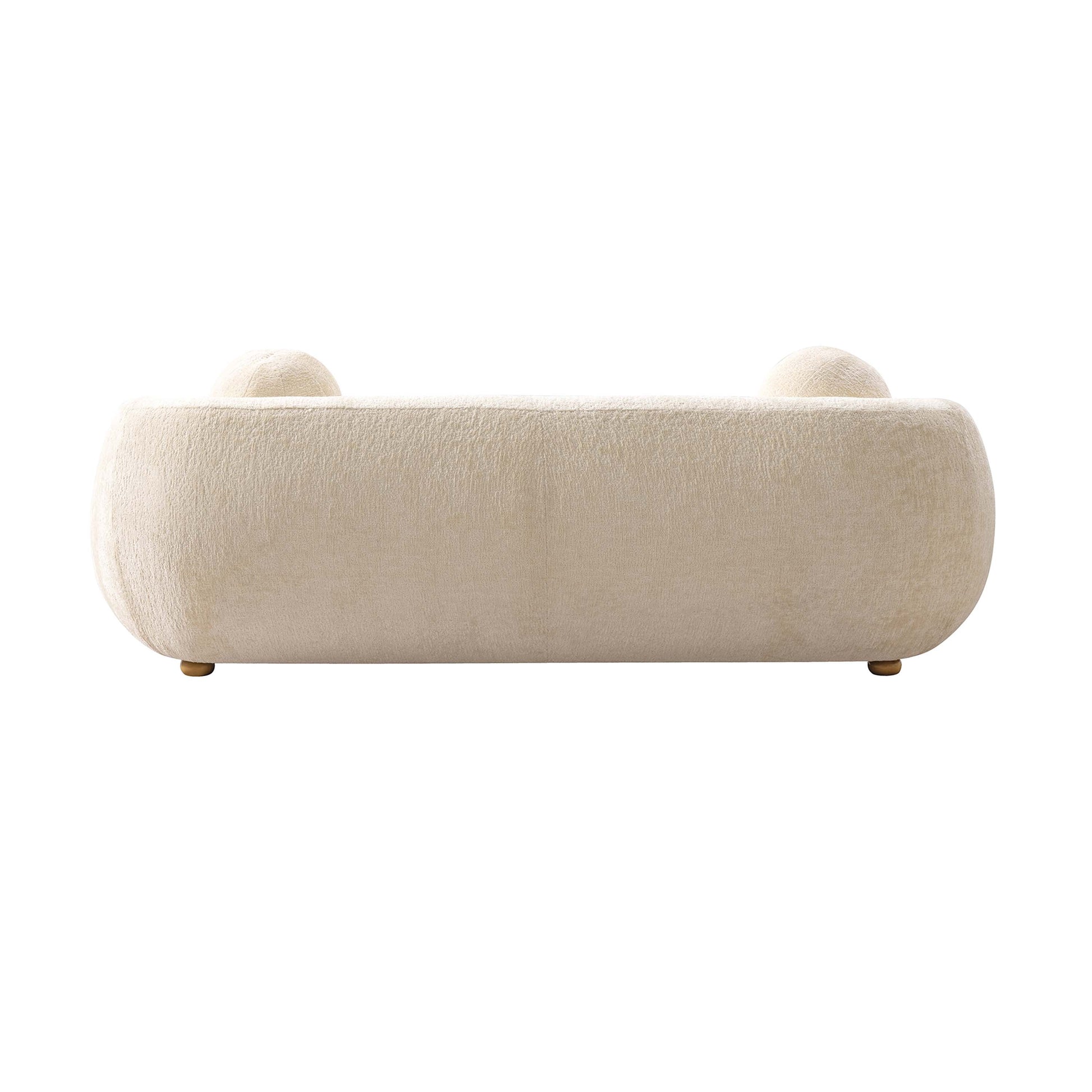 Manhattan Comfort 2-Piece Cream Modern Tribeca Chenille 86" Sofa & Accent Chair Combo
