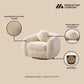 Manhattan Comfort 2-Piece Cream Modern Tribeca Chenille 86" Sofa & Accent Chair Combo