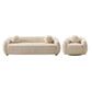Manhattan Comfort 2-Piece Cream Modern Tribeca Chenille 86" Sofa & Accent Chair Combo