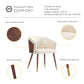Manhattan Comfort 2-Piece Modern Reeva Upholstered Dining Chair In Walnut & Cream