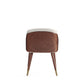 Manhattan Comfort 2-Piece Modern Reeva Upholstered Dining Chair In Walnut & Cream