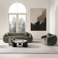 Manhattan Comfort 2-Piece Olive Green Modern Tribeca Chenille 86" Sofa & Accent Chair Combo