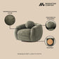 Manhattan Comfort 2-Piece Olive Green Modern Tribeca Chenille 86" Sofa & Accent Chair Combo