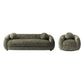 Manhattan Comfort 2-Piece Olive Green Modern Tribeca Chenille 86" Sofa & Accent Chair Combo