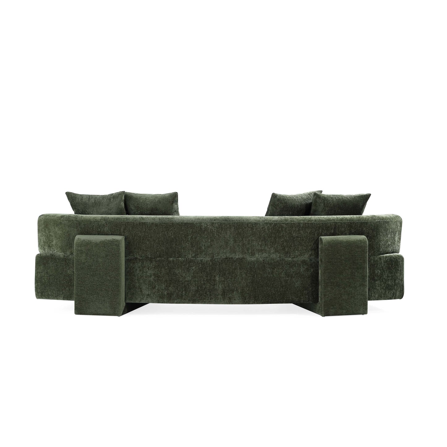 Manhattan Comfort 2-Piece Olive Green Modern Verandah Chenille 112" & 91" Sofas