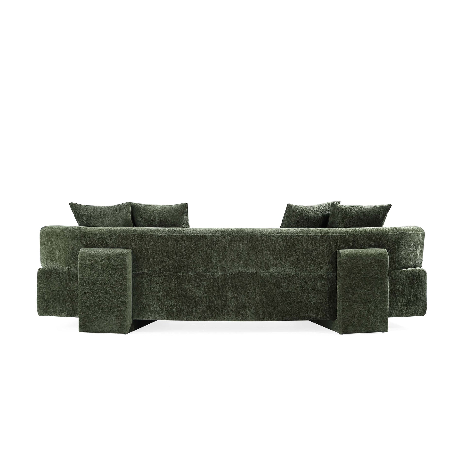 Manhattan Comfort 2-Piece Olive Green Modern Verandah Chenille 112" & 91" Sofas