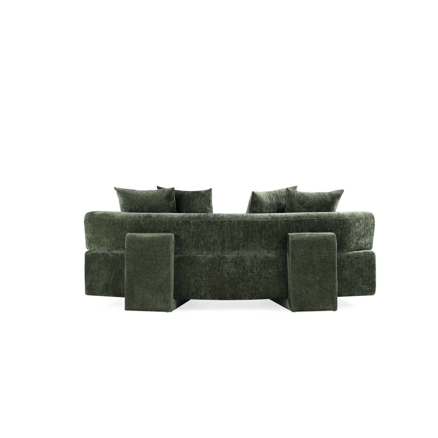 Manhattan Comfort 2-Piece Olive Green Modern Verandah Chenille 112" & 91" Sofas